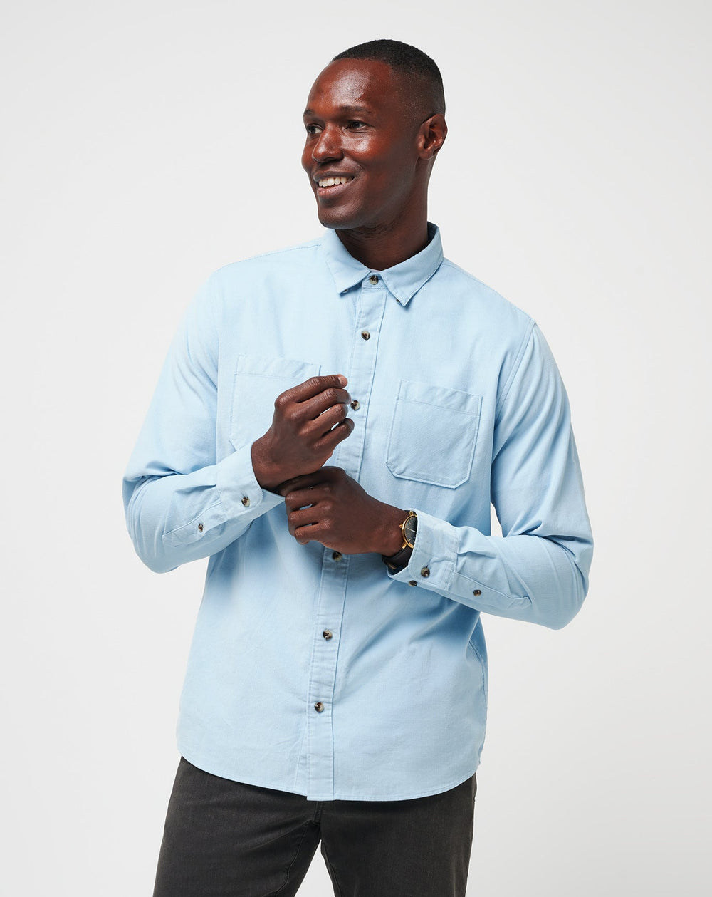 Barrel Of Laughs Button-Up Men/Dream Blue