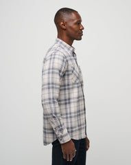 Cloud Flannel Plaid Button-Up Men/Oxford Tan/Plum
