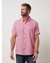 Early Check In Button-Up Men/Heather Rose Wine