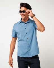 Per Aspera Button-Up Men/Captains Blue