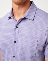 Knit Trip To The City Button-Up Men/Heather Violet Storm