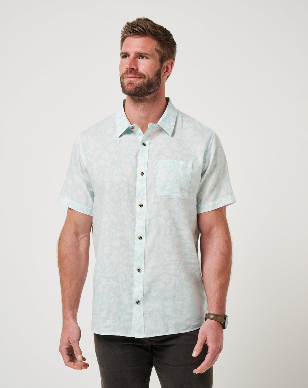 Double Room Button-Up Men/Eggshell Blue
