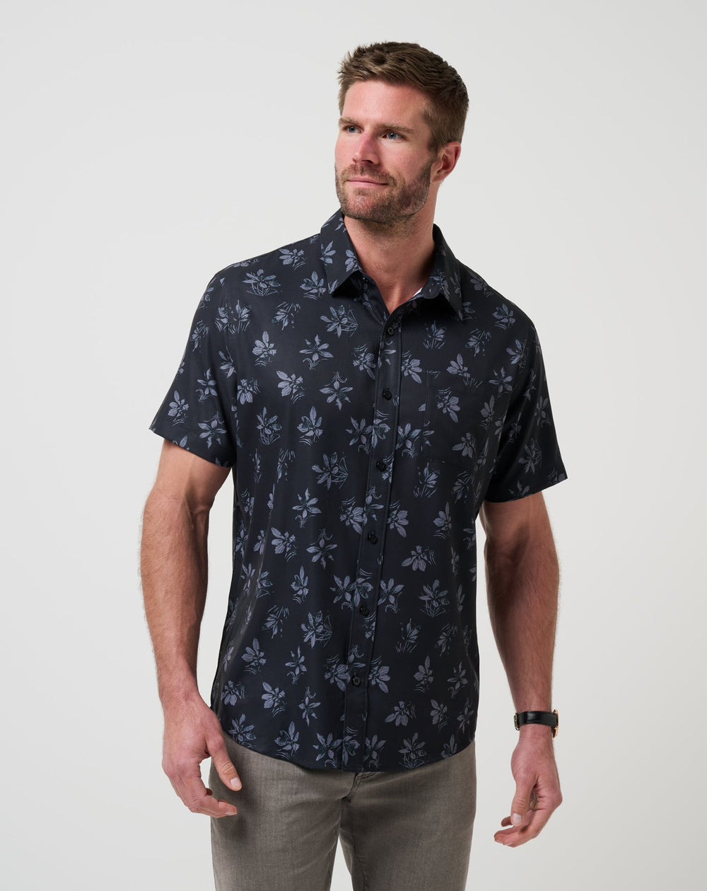 Techwoven Seamate Button-Up Men/Black