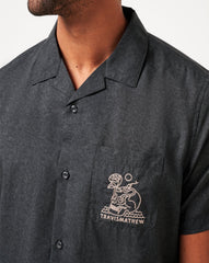 Lost Cave Button-Up Men/Heather Black