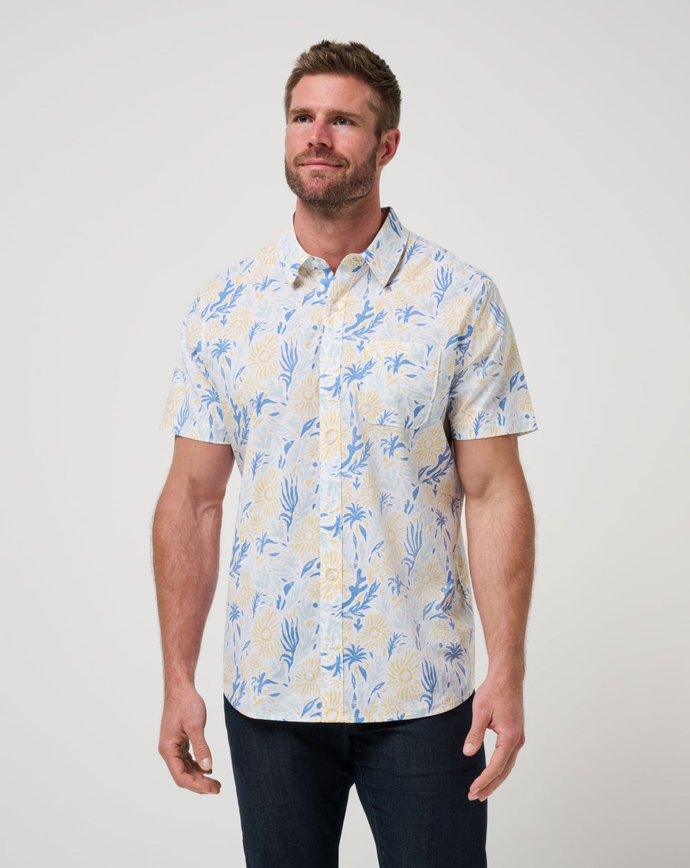 Souvenir City Button-Up Men/White