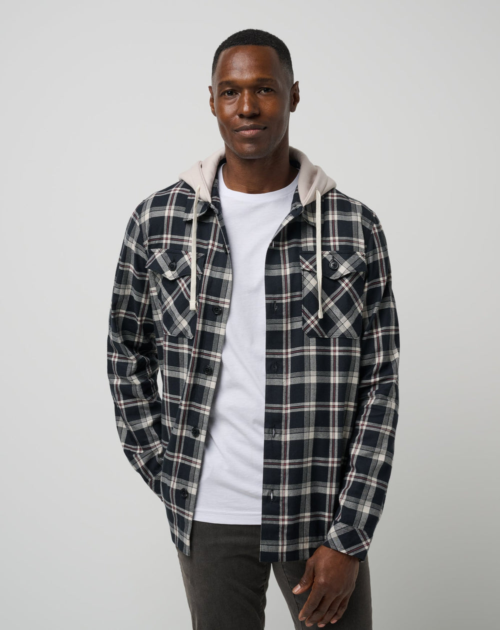 Baubles Button-Up Hoodie Men/Black