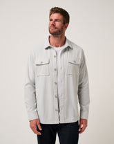 Wanna Bet Shirt Jacket Men/Heather Light Grey