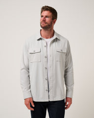 Wanna Bet Shirt Jacket Men/Heather Light Grey