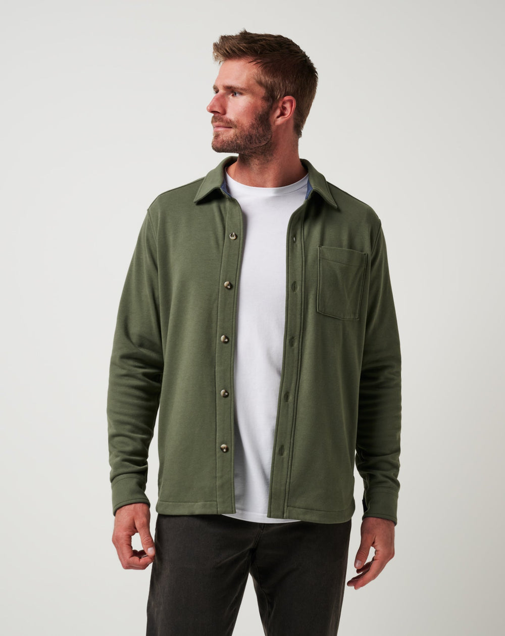 Cloud Shirt Jacket Men/Dark Olive
