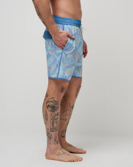 Lava Tunnels Boardshort Men/Heather Quiet Harbor