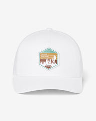 High Desert Horizon Snapback Hat Men|Accessories/White