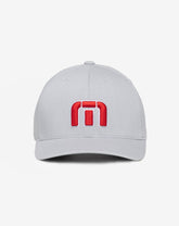 Red White Iconic Snapback Hat Men|Accessories/Heather Grey