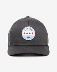 Midway Fitted Hat Men|Accessories/Heather Grey Pinstripe