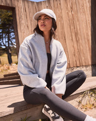 Rustic Retreat Bomber Women/Heather Light Grey