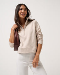 Cloud Fleece Half Zip 2.0 Women|Golf/Heather Natural
