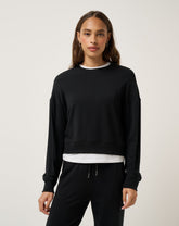 Cloud Terry Crew Women/Black