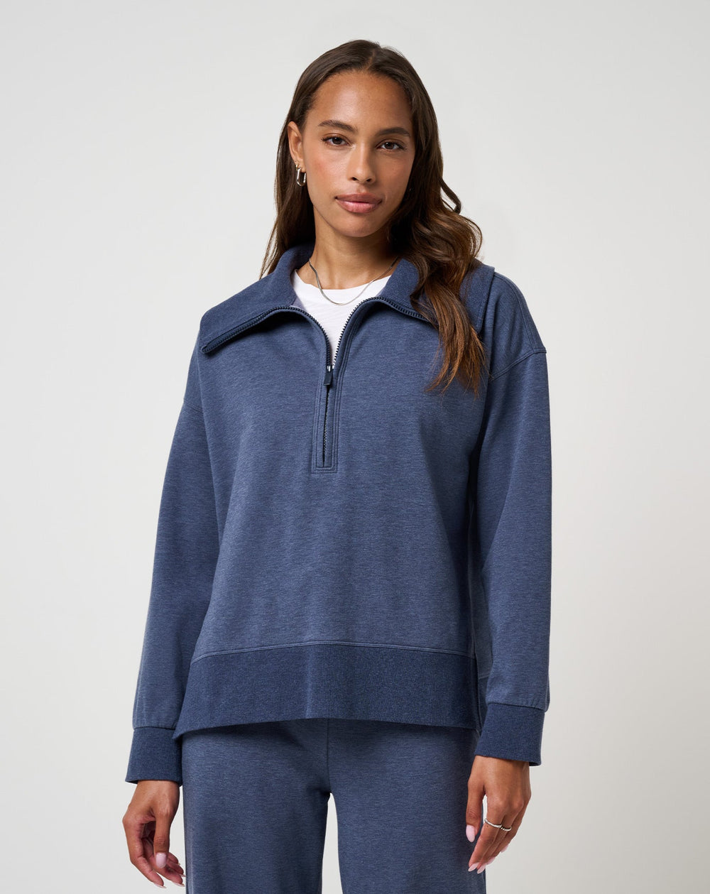 Save The Day Cloud Half Zip 2.0 Women/Heather Navy Blazer