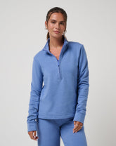Chance Encounter 2.0 Cloud Half Zip Women/Heather Baja Blue