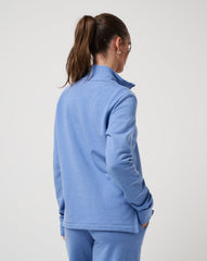 Chance Encounter 2.0 Cloud Half Zip Women/Heather Baja Blue