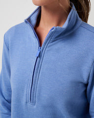 Chance Encounter 2.0 Cloud Half Zip Women/Heather Baja Blue