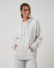 Off Script 2.0 Cloud Full Zip Hoodie Women/Heather Light Grey