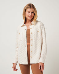 Diamond Quilted Shacket Women/Eggnog