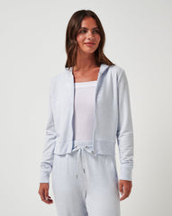 Cloud Terry Zip Hoodie Women/Heather Ancient Water