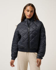 Lights At Night Quilted Jacket Women/Obsidian