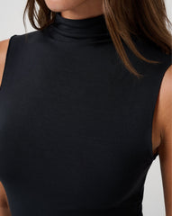 Captivate Mock Neck Top Women/Black