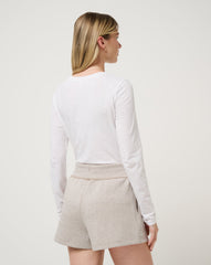 Cloud Long Sleeve Tee Women/White