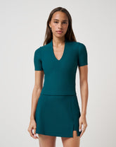 Moveknit Rib Limitless Top Women|Golf/Dark Sea