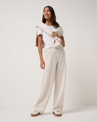 Cloud Fleece Clubside Wide Leg Pant Women/Heather Brazillian Sand