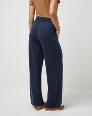 Cloud Terry Wide Leg Pant Women/Navy Blazer