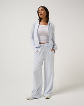 Cloud Terry Wide Leg Pant Women/Heather Ancient Water
