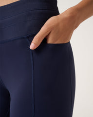 Moveknit Tie Bonded Legging Women|Golf/Navy Blazer