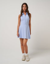 Moveknit Sleeveless Polo Dress 2.0 Women|Golf/Soft Blue