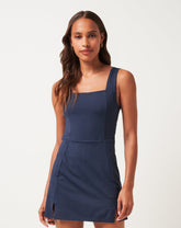 Moveknit Sleeveless Dress Women|Golf/Heather Navy Blazer