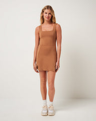 Moveknit Sleeveless Dress Women|Golf/Heather Chestnut