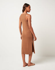 Cloud Rib Hadley Wood Dress Women/Chestnut
