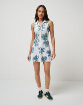 Tie Breaker Polo Dress Women|Golf/Moonbeam