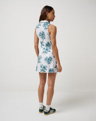 Tie Breaker Polo Dress Women|Golf/Moonbeam
