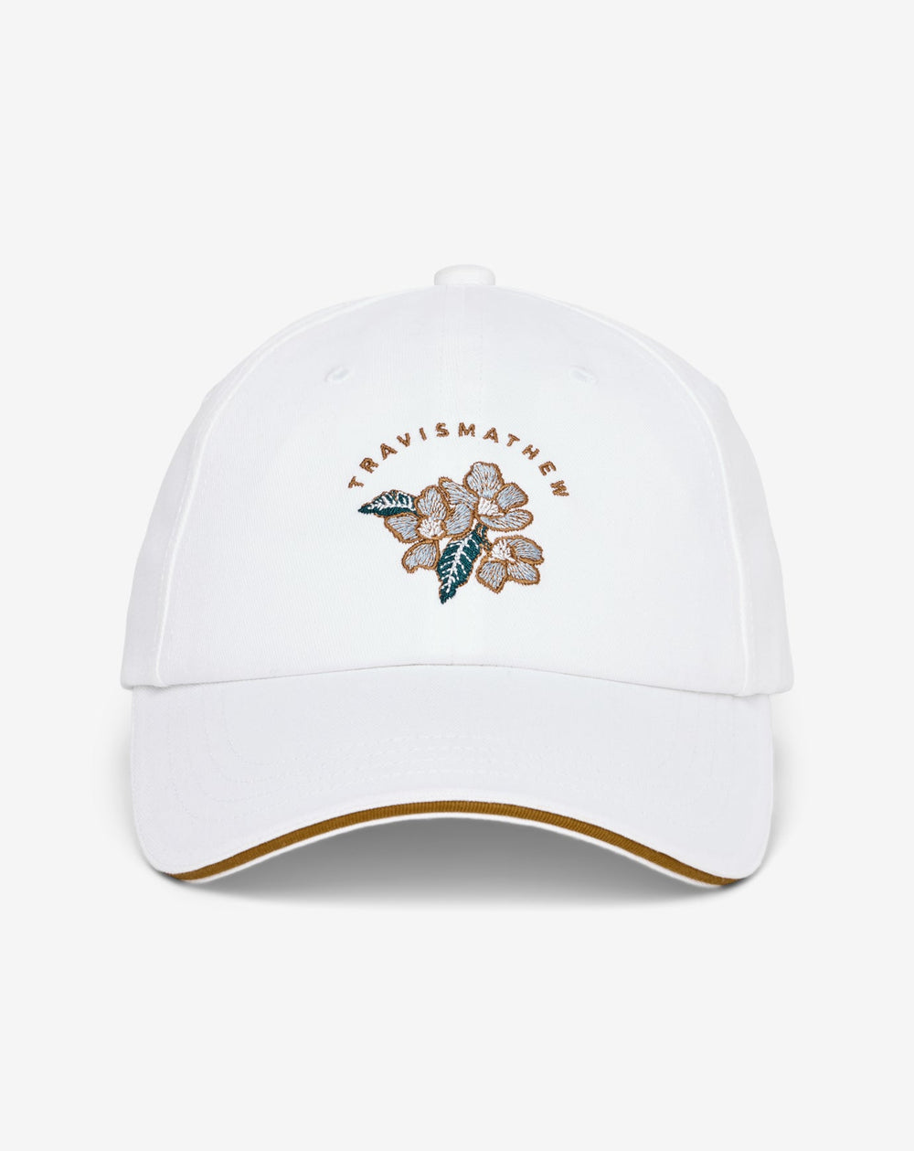 Floral Twisted Ivy Adjustable Hat Accessories/White