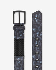 Palmwood Canvas Stretch Belt Accessories|Golf/Black