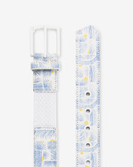 Coconut Mojito Canvas Stretch Belt Accessories|Golf/White