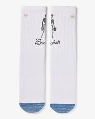Lost Buckets Crew Sock Accessories/White