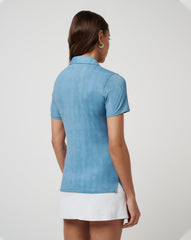 Featherweight Active Printed Polo Golf/Smoke Blue Multi