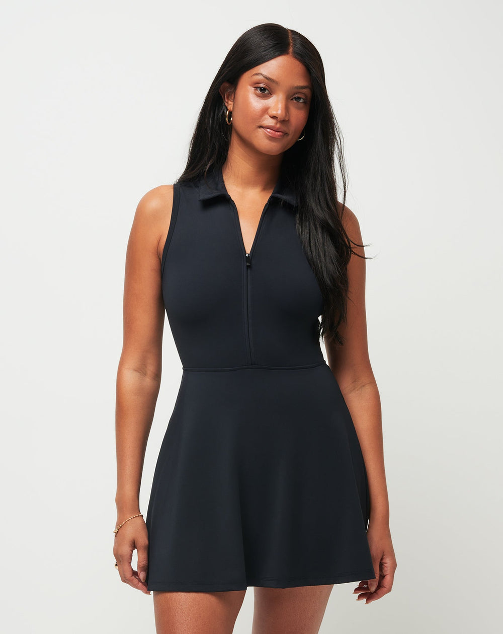 Moveknit Sleeveless Polo Dress Golf/Black