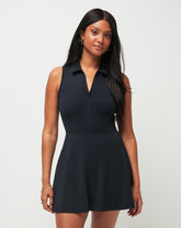 Moveknit Sleeveless Polo Dress Golf/Black
