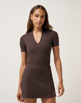 Limitless Moveknit Short Sleeve Top Golf/Coffee Grounds