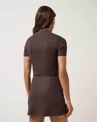 Limitless Moveknit Short Sleeve Top Golf/Coffee Grounds